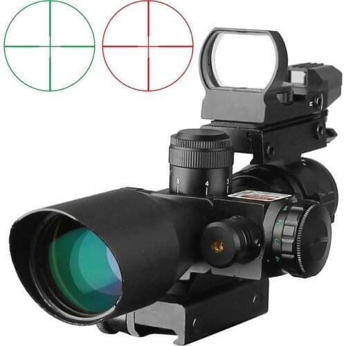 Tactical 2.5-10x40 Holographic Sight Reflex Red Green Mil-dot Crosshair Air Gun Hunting Scope Illuminated Optics Rifle Scope