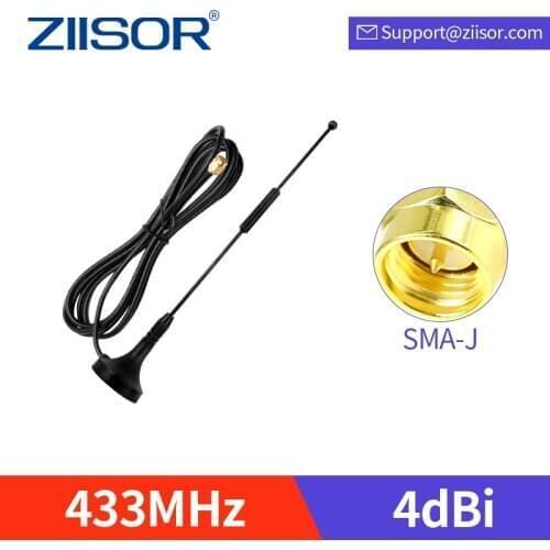 433MHz Antenna for Communication with Magnetic Base 433M Omnidirectional Antennas SMA Male Lora Antenna 4dBi 3D-FBCable