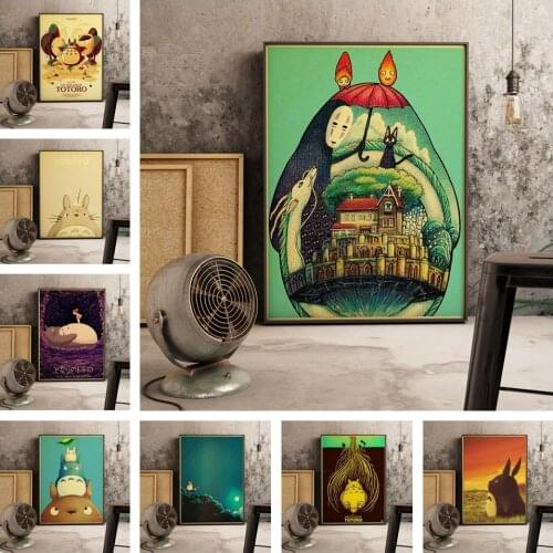 Japanese Miyazaki Anime My Neighbor Totoro poster Art decor Nursery kids room Home Decor Wall Decor Quality Canvas Painting