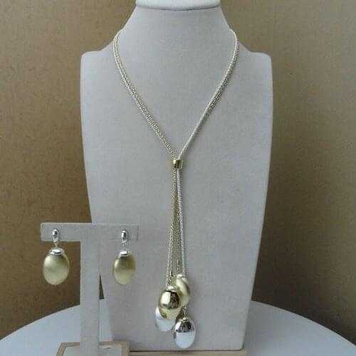 Yuminglai Latest Design 24K Dubai Costume Jewelry Sets Two Pieces FHK10028