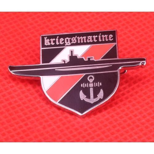 German flag pin kriegsmarine brooch submarine badge anchor pins Deutsche marine jewelry patriotic gift men coat shirt accessory