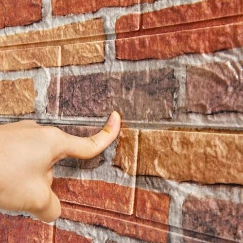 1pcs 77*70cm 3D Wall Sticker Imitation Brick PVC Plane Furniture Wallpaper For Tile For Wall Living Room TV Backdrop home Decor