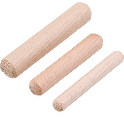 100pcs 6/8/10mm Round Wood Tenon Wooden Dowel for Woodworking