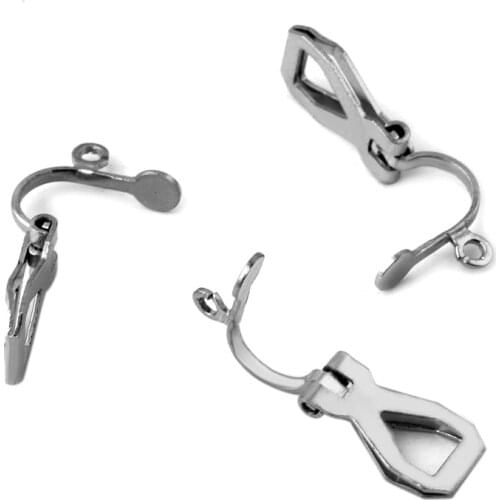 20pcs ( No Fade ) 9*11MM 10pcs Stainless Steel Triangle clip jewelry ear hook ear clip popular ear accessories wholesale