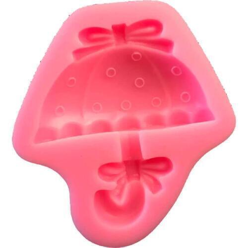 3D Silicone Mold Beautiful Umbrella Shape Cake Mold Tools For Cake Decorating H847
