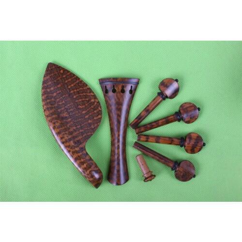 4/4 violin Peg violin chin rest Tailpiece Snakewood Full size Violin parts #3953