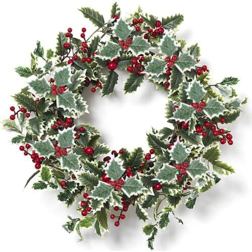 5/10pcs Christmas Decorative Artificial Leaf Berry Red Leaves Fake Fruit Plant Stamen DIY Wreath For Home Holiday Party Ornament