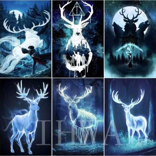 Disney Full Square Diamond Painting Deer 5D DIY Animal Diamond Embroidery Cross Stitch Kit Handmade Gift Home Decoration