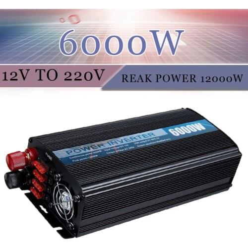 12000W DC 12V to AC 220V Dual USB Charge Car Power Inverter Charger Converter Adapter With Fuse DC 12 to AC 220 Modified Sine