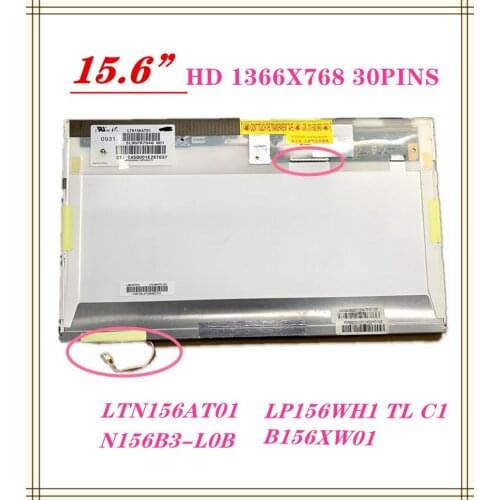 Free Shipping B156XW01 V2 V1 V0 V3 LTN156AT01 LP156WH1 TLC1 CLAA156WA01A N156B3-L02 15.6''inch LCD screen 1366*768 LVDS 30pin