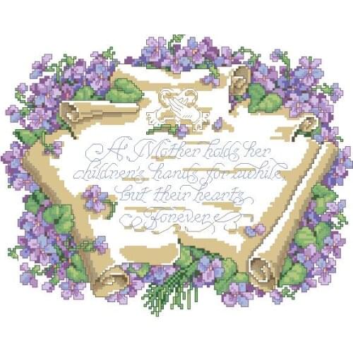 FREE Shipping Top Quality lovely counted cross stitch kit mother love forever, mothers day gift