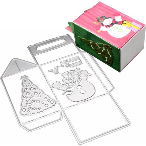 Scrapbook paper craft DIY Paper Embossing Christmas Gift Box Christmas Ornaments Decorative Gift Candy Bag Metal Cutting Dies