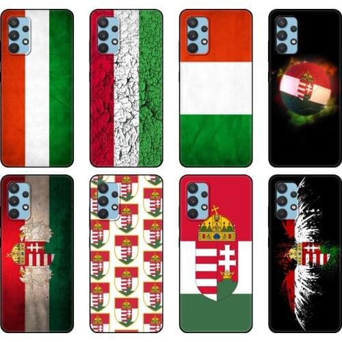 Black tpu Case For Samsung galaxy A32 A42 A52 A72 4g 5g S21 PLUS ultra back cover Hungary Hungarians Flag
