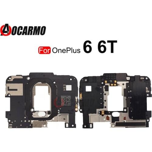 1Pcs For OnePlus 6 6T A6000 Motherboard Back Cover Holder With NFC Antenna Module Repair Replacement Parts