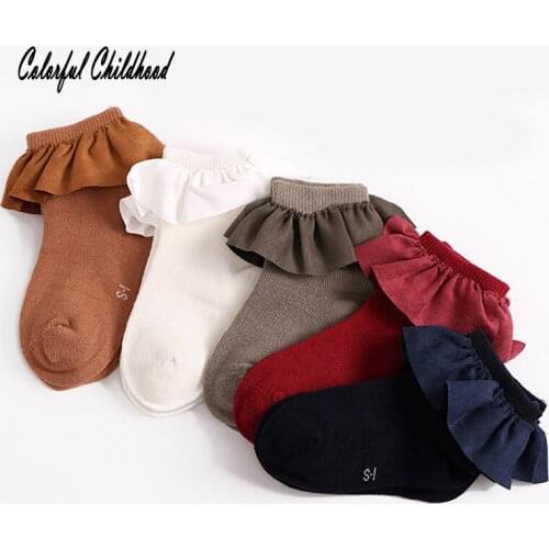 Toddlers Bebe Cotton Baby Girl Socks Kids Ruffled Meias Infantil Knitted Lace girls Socks Flower Princess girls leg warmers