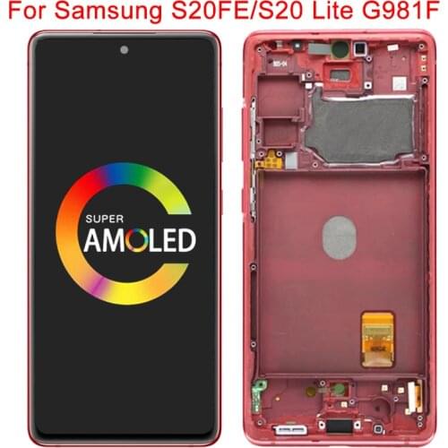 Original S20FE 4G G780B LCD For Samsung Galaxy S20 Fan Edition 5G Display With Frame SM-G781B/DS G781U LCD Touch Screen Assembly