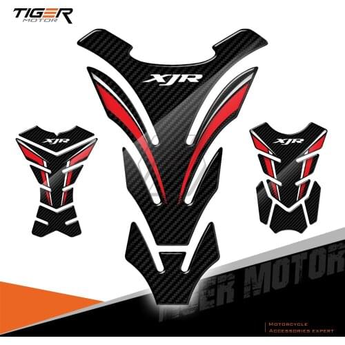 For Yamaha XJR400 XJR1300 XJR1200 XJR 400 1200 1300 3D Carbon-look Motorcycle Tank Pad Protector Sticker