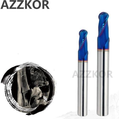 Milling Cutter Alloy Coating Tungsten Steel Tool 150L Hrc70 R3/R4/R5/R6Lengthening Ball Nose Endmills Top Milling Cutter Endmill