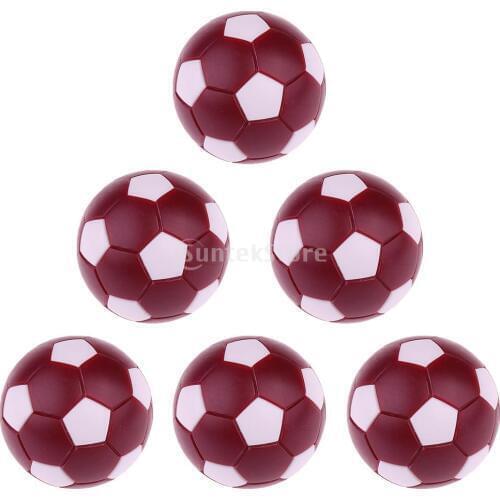 MagiDeal Hot Sale 6Pcs Plastic 36mm Plastic Indoor Table Soccer Ball Replacement Football Durable Table Game Accessory 2 Colors