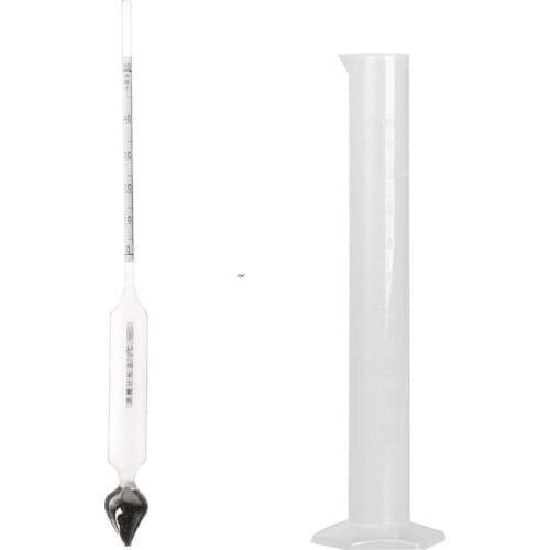 Hydrometer Tester Vintage measuring bottle Set Tools Alcoholmeter Alcohol Meter Wine Concentration Meter 0-50 hydrometer Tools