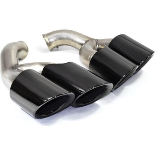 1 pair Stainless steel exhaust pipe for Porsche Cayenne muffler tip GTS exhuast tip fit for Porsche in 2015-2017