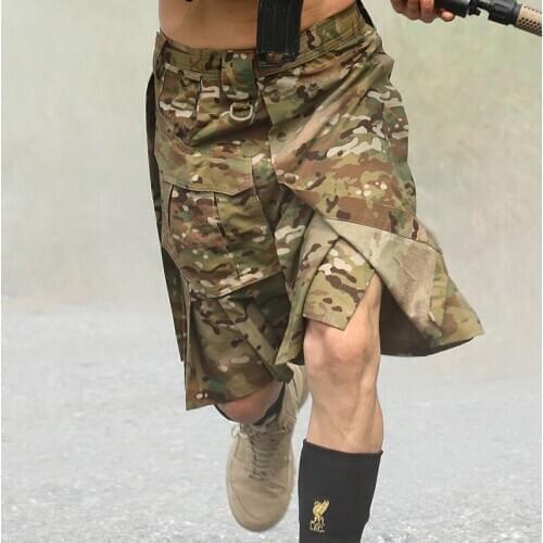 New Tactical Skirt Multicam Camouflage Military Skirt for Man Quick-off Man Outdoor Climbing Hiking Ripstop Skirt
