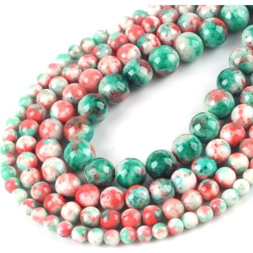 Wholesale Natural Jewelry Green Red Colorful Jades Loose Beads DIY Women Bracelet Necklace Ear Stud Accessories