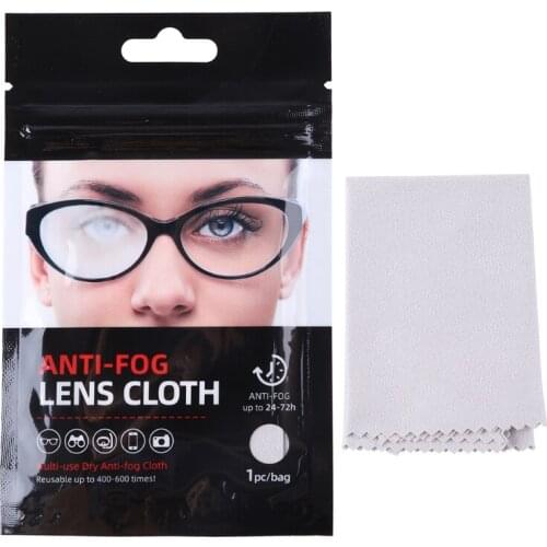Tech Nano Anti Fog Wipe Treatment Reusable Cloth Pre-moistened Antifog Lens Cloth Defogger Eyeglass Wipe Prevent Fogging