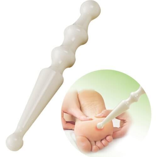 Reflexology Thai Foot Massager Physiotherapy Deep Tissue Massage Relax Acupressure Pen Gua Sha Point Massage Bar Masajeador 1pcs
