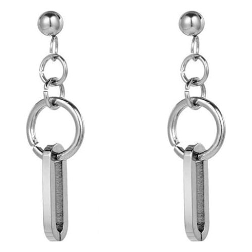 Titanium Steel Geometric Distortion Earrings for Teens Women Men Earring Cool Vintage Earrings Fashion Jewelry Accessories