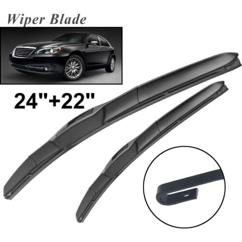 Okowiper RHD & LHD Front Wiper Blades For Chrysler 200 2011 - 2014 Windshield Windscreen Front Window 24"+22"