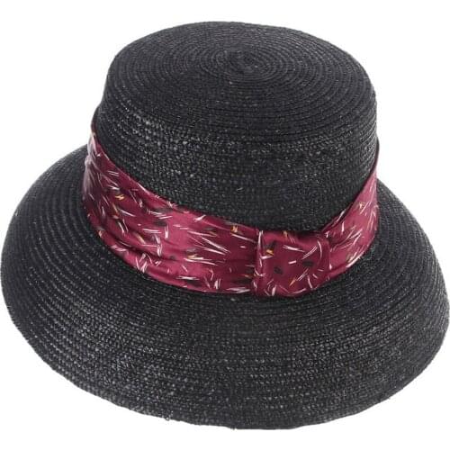 Womens Sun Hat Summer Beach Straw Hat Flower Ribbon Decoration Women Boater Hat Vacation Holiday Dropshipping