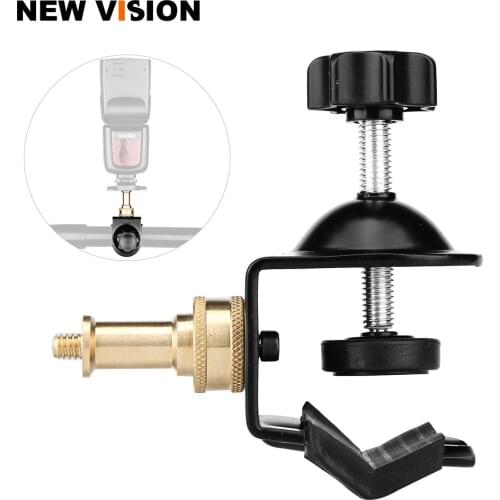 Studio Heavy Duty C Clamp U Clamp Type Bracket with Stand 1/4" Screw for Photo Lighting