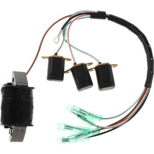 Replace 6H2-85520-10-00 & 6H2-85580 Charge Coil Kit for Yamaha C P 60HP 70HP 2T Outboard Engine -Black
