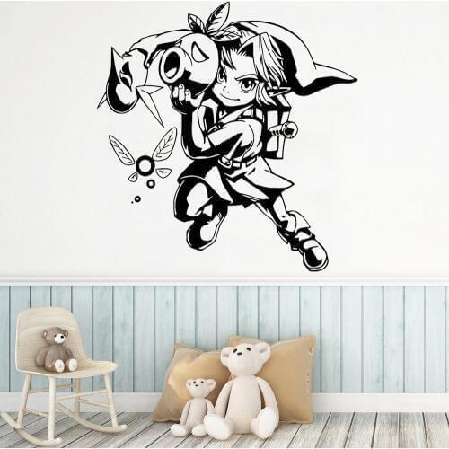 Zelda Legend Wall Decal Teen Room Home Decor Vinyl Nursery Interior Wall Stickers Kids Gaming Room Cartoon Decoration Y972