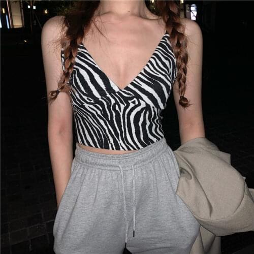 Women Corset Tops Camisole Womens Zebra Print Tight Summer Sleeveless Top Tank Camis Crop Top For Women