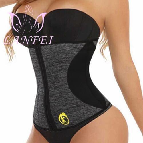 LANFEI Waist Tainer Tummy Shaper Belt Women Hot Neoprene Sweat Body Shaper Strap Girdle Slimming Waist Trimmer Corset Shapewear