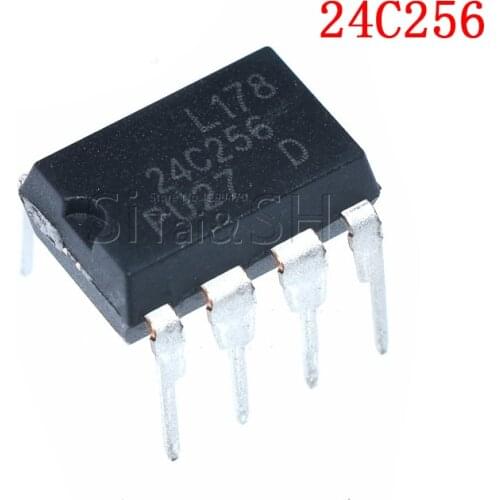 10pcs AT24C256 DIP-8 24C256 DIP8 AT24C256N DIP AT24C256-10PU-2.7 2-wire serial EEPROM memory