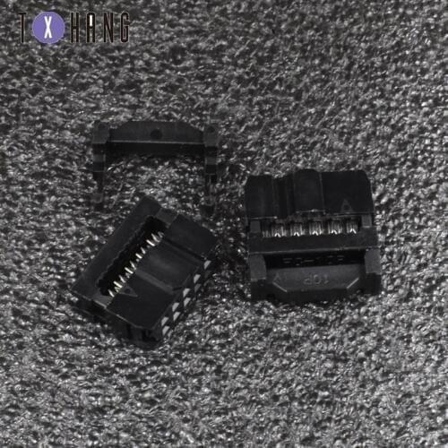 10Pcs female 2.54mm pitch FC IDC connector socket ISP JTAG connector for cable connector led light strip 6P 10P 14P 16P 26P 50P