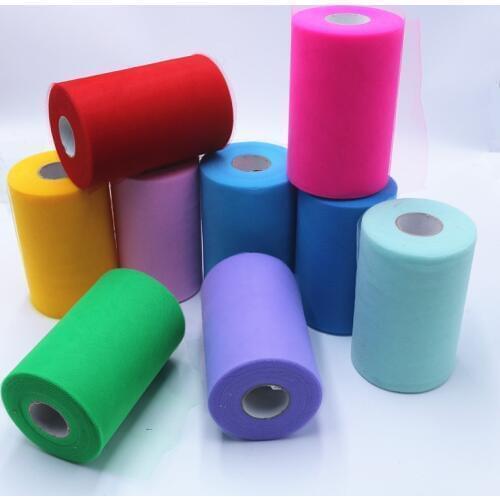 15cm 25/100 Yards Tulle Wedding Backdrop Wedding Decoration Tulle Roll Outdoor Ceremony Birthday Christmas Party Decorations