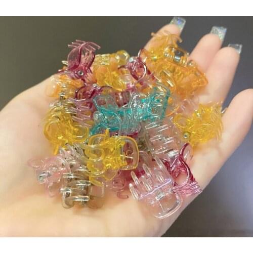 20Pcs Girls Cute Colorful Hair Clips Small Hair Claws Kids Sweet Hairpin Cartoons Fashion Hair Accessories Candy Color Mini Cute