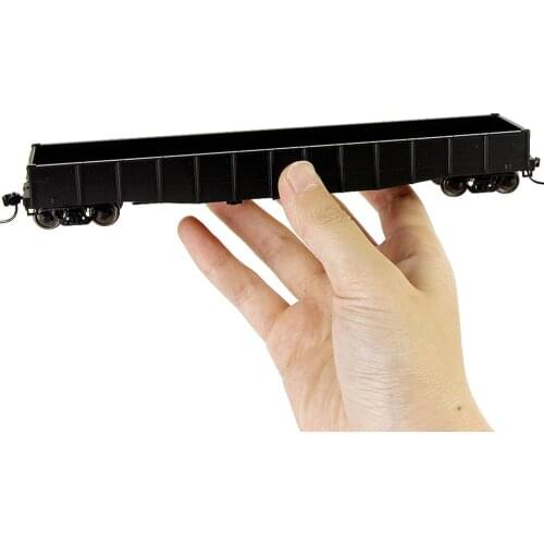 3pcs HO Scale 53ft Open Gondola Car 1:87 Black Wagons Railway Transporter Model Train Container Carriage Freight Car C8743BL