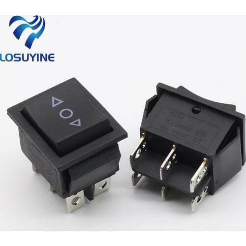 5pcs Rocker switch Momentary (ON)-OFF-(ON) 6pins