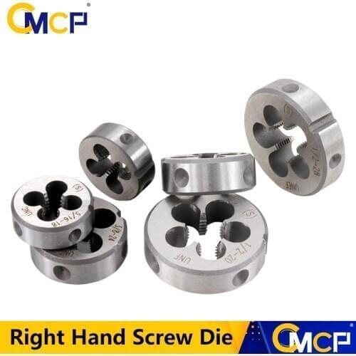 Free Shipping CMCP 1pc UN UNC UNF UNEF 5/16 3/8 7/16 1/2 5/8 3/4 Thread Die Threading Tools Right Hand Screw Die