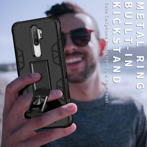 Capa For OPPO A5 A9 2020 Case For OPPO A8 A31 2020 A52 A92 A72 A11X Realme 5 Back Case MAgnetic Car holder Armor Back Phone Case