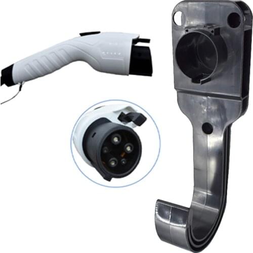 EV Charger Cord Holder for Electric Vehicle J1772 Type 1 Connector Wall-Mount