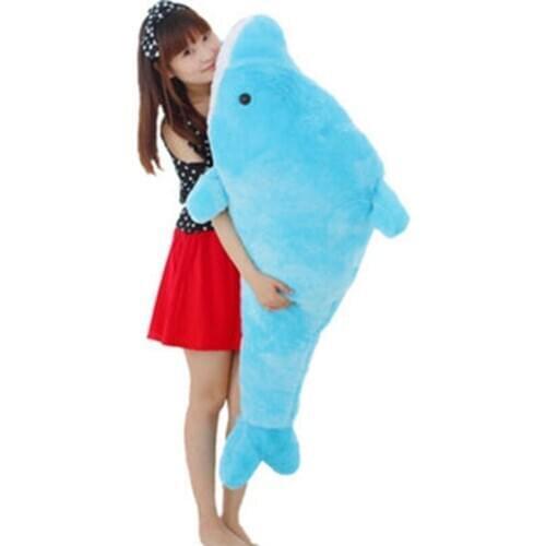 Dorimytrader Huge Soft Sea Animals Plush Toy Lovely Large Cartoon Dolphin Doll Pillow for Lover Kids Gift 200cm DY60446
