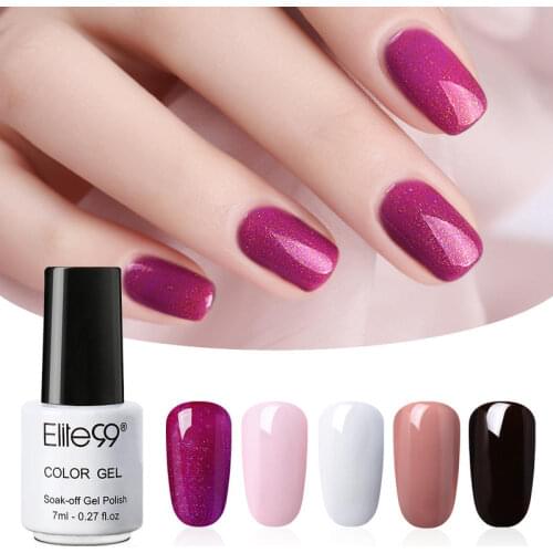 Elite99 One Step 5PCS Colors Gel Polish Soak Off UV LED Nail Varnish Primer Gel Polish Salon Manicure SET 7ML