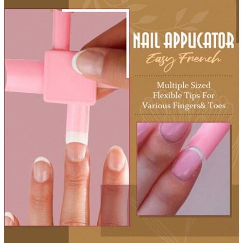 French Tip Dip Reusable Wear-resistant Plastic Nail Art Manicure Edge Trimmer for Beginner