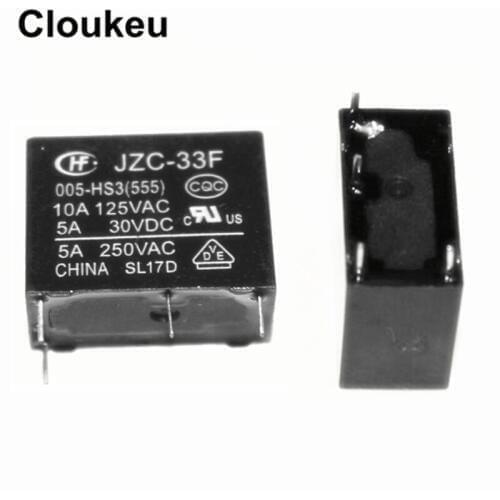 HF33F-005-HS3 5V 5A Relay DIP4 JZC-33F-005-HS3